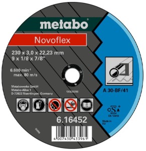 TARCZA TNĄCA METABO NOVOFLEX 230x3x22,23 DO STALI