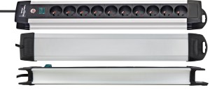 LISTWA ZASILAJĄCA BRENNESTUHL 10 GNIAZD 3M SREBNA