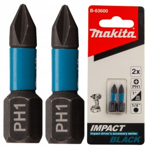 MAKITA KOŃCÓWKI WKRĘTAKOWE BITY PH1 2SZT. B-63600