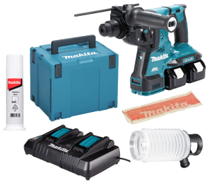 MAKITA DHR280PT2J MŁOTOWIERTARKA Z PODKUWANIEM 2x18V SDS-Plus 28mm 2,8J AVT