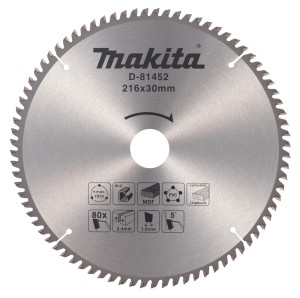 MAKITA D-81452 TARCZA UNIWERSALNA 216 x 30 mm DO ALUMINIUM PVC MDF