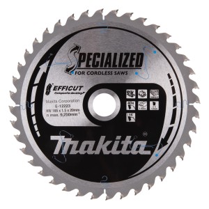 MAKITA E-12223 TARCZA TNĄCA EFFICUT DREWNO KOMPOZYT MDF 165x20mm 40Z x1,5mm