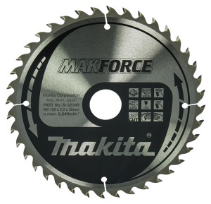 MAKITA B-32340 PIŁA TARCZOWA 190x30x40z MAKFORCE DREWNO Widia profesjonalna