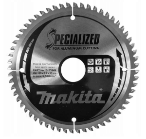 TARCZA TNĄCA DO ALUMINIUM SPECJALIZED 160x30mm 60Z MAKITA B-33249