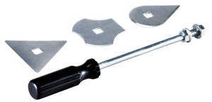 ZESTAW 3 OSTRZY SKROBAKÓW DO OPALARKI USUWANIA FARB LAKIERÓW UCHWYT 22 CM