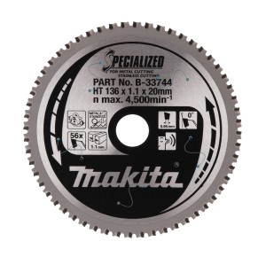 MAKITA TARCZA TNĄCA DO METALU STALI INOX 136x20mm 56Z Specialized B-33744