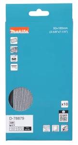 MAKITA D-78879 SIATKA SZLIFUJĄCA 93x185mm P320 10szt DO BO007CG
