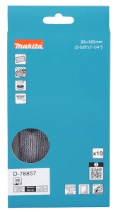 MAKITA D-78857 SIATKA SZLIFUJĄCA 93x185mm P180 10szt DO BO007CG