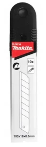 MAKITA D-74734 OSTRZA NOŻE WYMIENNE ŁAMANE 18mm 10szt DŁUGOŚĆ 100mm
