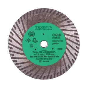 Tarcza diament Distar DUPLEX do cięcia granitu fi 125mm/M14 125x22,2mm