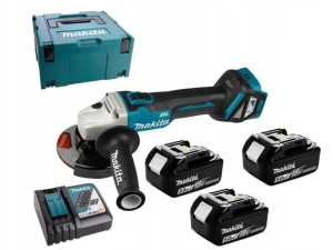 MAKITA AKUMULATOROWA SZLIFIERKA KĄTOWA DGA511RT3J 125 mm 18 V 3x5 Ah