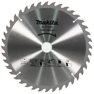 MAKITA TARCZA PIŁY TARCZOWEJ T.C.T. 260x30mm 40T D-77322 260 x 2,6 x 30 mm