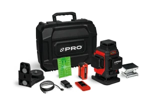 PRO PRO-L1210 LASER WIELOLINIOWY PRO-AQ4DG ZIELONA WIĄZKA 4x360° ZESTAW 